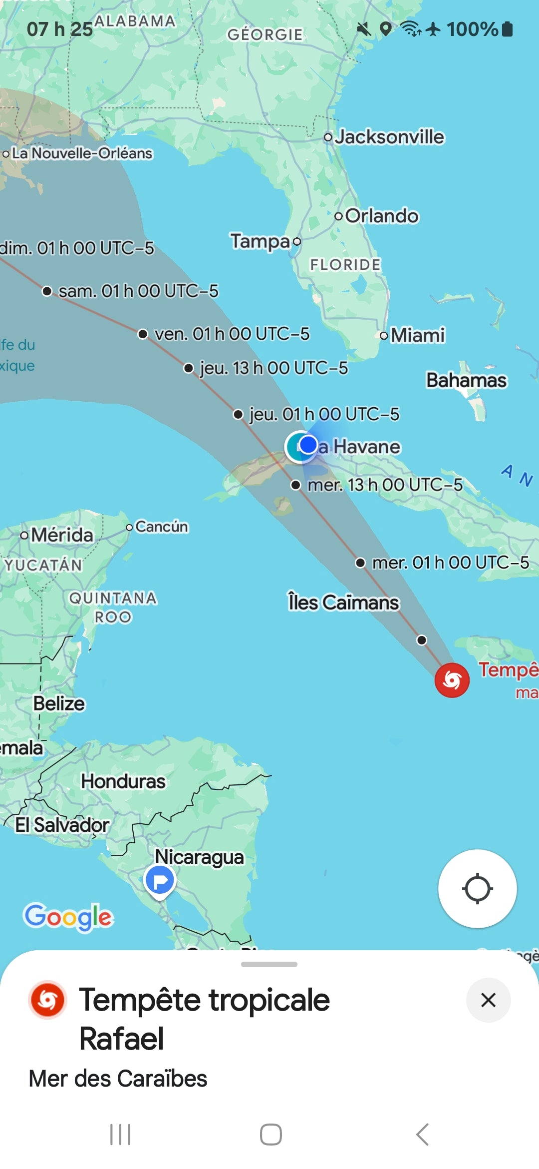 Hurricane Rafael Approaching Cuba in 2024